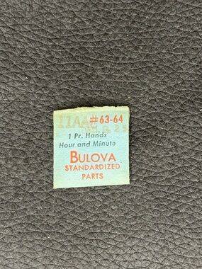 NOS Authentic BULOVA Standardized Part. 11AAC 63-64 DAU a25. Hour and Min Hands